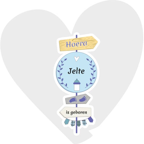 Wegwijzer met voetjes