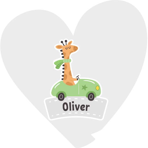 Giraffe in auto