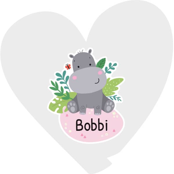 geboortebord Jungle baby nijlpaard