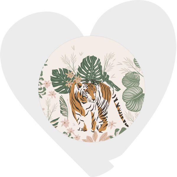 behangcirkel Jungle tijger