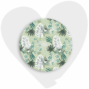 Muurcirkel Tropical palm leaves