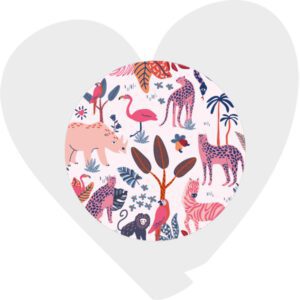 behangcirkel Color jungle animals