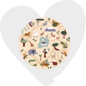 behangcirkel Jungle map_